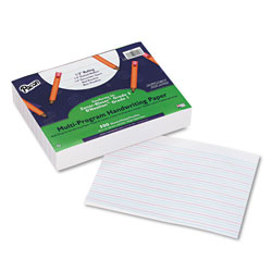Pacon Multi-Program Handwriting Paper, 16 lb, 1/2 in Long Rule, One-Sided, 8 x 10.5, 500/Pack