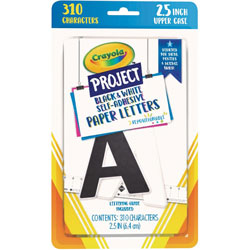 Pacon Self-adhesive Paper Letters - Self-adhesive - 2.50 in, - Black/White - Paper