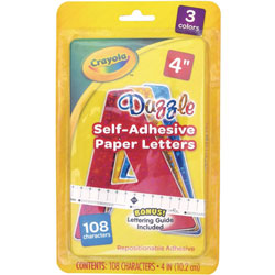 Pacon Self-adhesive Paper Letters - Self-adhesive - 4 in, - Assorted - Paper