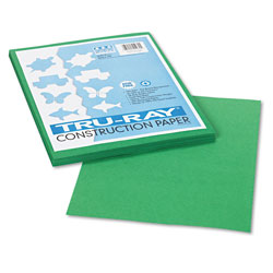 Pacon Tru-Ray Construction Paper, 76 lbs., 9 x 12, Holiday Green, 50 Sheets/Pack