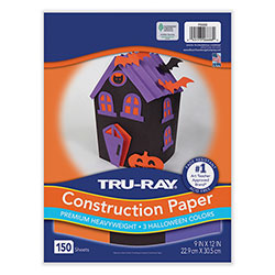 Pacon Tru-Ray Construction Paper, 70 lb Text Weight, 9 x 12, Assorted Halloween Colors, 150/Pack