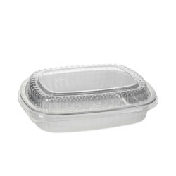 Pactiv Classic Carry-Out Containers, 46 oz, 9.75 x 7.75 x 1.75, Silver, 50/Carton
