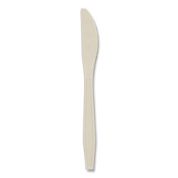 Pactiv EarthChoice PSM Cutlery, Heavyweight, Knife, 7.5 in, Tan, 1,000/Carton