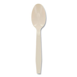 Pactiv EarthChoice PSM Cutlery, Heavyweight, Spoon, 5.88 in, Tan, 1,000/Carton