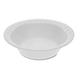 Pactiv Unlaminated Foam Dinnerware, Bowl, 5 oz, 4.5 in Diameter, White, 1,250/Carton