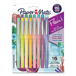Papermate® Flair Scented Felt Tip Porous Point Pen, Nature Escape Scents, Medium 0.7 mm, Assorted Ink and Barrel Colors, 16/Pack