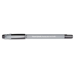 Papermate® FlexGrip Ultra Stick Ballpoint Pen, Medium 1mm, Black Ink, Gray Barrel, Dozen