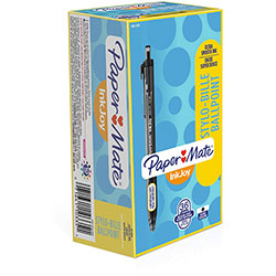 Papermate® InkJoy 300 RT Retractable Ballpoint Pen, 1mm, Black Ink, Smoke Barrel, 36/Box