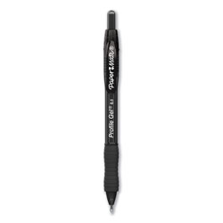 Papermate® Profile Retractable Gel Pen, Fine 0.5 mm, Black Ink, Translucent Black Barrel, Dozen