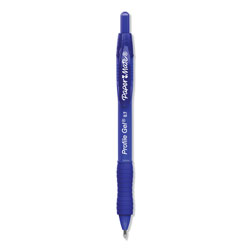 Papermate® Profile Retractable Gel Pen, Medium 0.7 mm, Blue Ink, Translucent Blue Barrel, Dozen