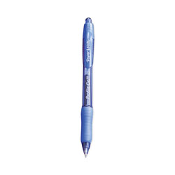 Papermate® Profile Retractable Gel Pen, Fine 0.5 mm, Blue Ink, Translucent Blue Barrel, Dozen