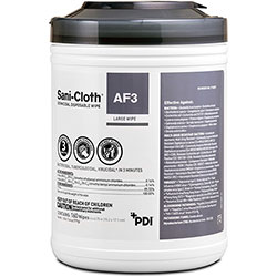PDI Healthcare Sani-Cloth AF3 Germicidal Wipes - Wipe - 6 in x 6.75 in, 160 / Canister - White