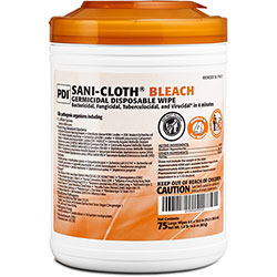 PDI Healthcare Sani-Cloth Bleach Germicidal Wipes - Ready-To-Use Wipe6 in x 10.50 in, 75 / Can - White