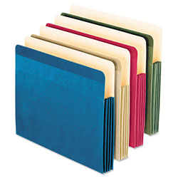 Pendaflex 100% Recycled Colored File Pocket, 3.5 in Expansion, Letter Size, Assorted, 4/Pack