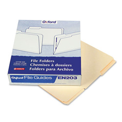Pendaflex Blank Top Tab File Guides, 1/3-Cut Top Tab, Blank, 8.5 x 11, Manila, 100/Box