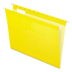 Pendaflex Colored Reinforced Hanging Folders, Letter Size, 1/5-Cut Tab, Yellow, 25/Box (ESS415215YEL)