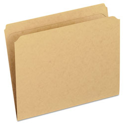 Pendaflex Dark Kraft File Folders with Double-Ply Top, Straight Tab, Letter Size, Kraft, 100/Box (ESSRK152)