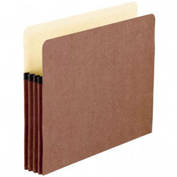 Pendaflex Earthwise by Pendaflex 100% Recycled File Pockets, 3.5 in Expansion, Letter Size, Red Fiber
