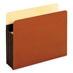 Pendaflex Heavy-Duty File Pockets, 3.5 in Expansion, Letter Size, Redrope, 25/Box
