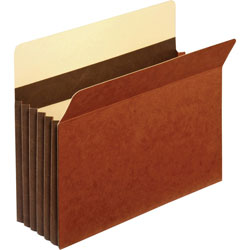 Pendaflex Heavy-Duty File Pockets, 5.25 in Expansion, Letter Size, Redrope, 10/Box