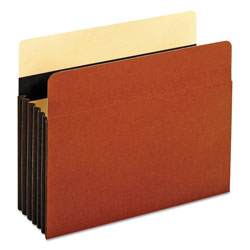 Pendaflex Heavy-Duty File Pockets, 5.25 in Expansion, Letter Size, Redrope, 10/Box