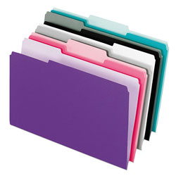 Pendaflex Interior File Folders, 1/3-Cut Tabs, Letter Size, Assortment 1, 100/Box (ESS421013ASST2)