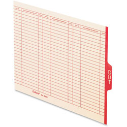 Pendaflex Out Guides with Center Tab, 1/3-Cut End Tab, Out, 8.5 x 11, Manila, 100/Box