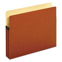 Pendaflex Standard Expanding File Pockets, 1.75 in Expansion, Letter Size, Red Fiber, 25/Box