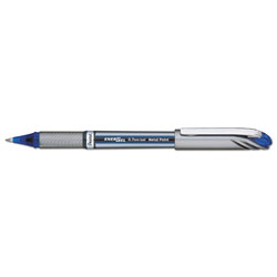 Pentel EnerGel NV Stick Gel Pen, 0.7 mm Metal Tip, Blue Ink/Barrel, Dozen