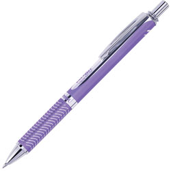 Pentel Gel Pen, Retract, Metal Tip, .7mm, 12/BX, Violet Barrel/Ink