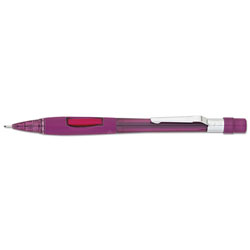 Pentel Quicker Clicker Mechanical Pencil, 0.9 mm, HB (#2.5), Black Lead, Transparent Burgundy Barrel (PENPD349TB)