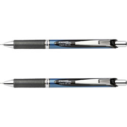 Pentel Refillable Metal Tip .7mm Retractable Gel Ink Pen, Black