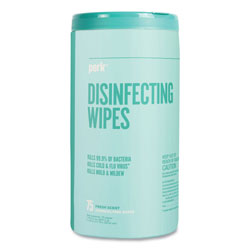 Perk™ Disinfecting Wipes, Fresh, 7 x 8, 75 Wipes/Canister