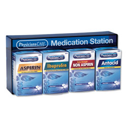 Physicians Care Medication Station, Aspirin, Ibuprofen, Non Aspirin Pain Reliever, Antacid