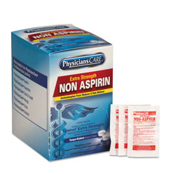Physicians Care Pain Relievers/Medicines, XStrength Non-Aspirin Acetaminophen, 2/Packet, 125 Packets/Box