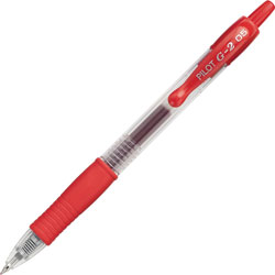 Pilot Gel Pen, Retractable, Refillable, Extra Fine Point, Red