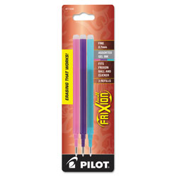 Pilot Refill for Pilot FriXion, FriXion Ball, FriXion Clicker and FriXion LX Gel Pens, Fine Point, Assorted Ink Colors, 3/Pack (PIL77336)