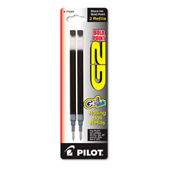 Pilot Refill for Pilot G2 Gel Ink Pens, Bold Point, Black Ink, 2/Pack