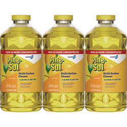 Pine Sol CloroxPro Multi-Surface Cleaner Concentrated, Lemon Fresh Scent, 80 oz Bottle, 3/Carton