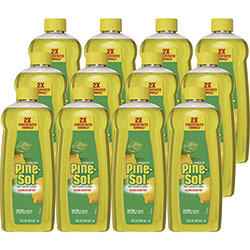 Pine Sol Multi-Surface Cleaner Concentrated, Lemon Fresh Scent, 14 oz Bottle, 12/Carton