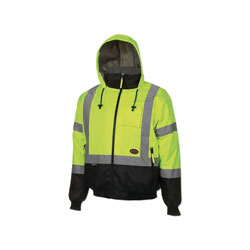 Pioneer 5209U Class 3 High Visibility Safety Bomber Jacket, Polyfill, 3X-Large, Y/G