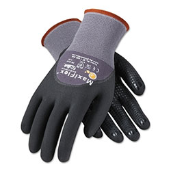 PIP MaxiFlex Endurance Gloves, Large, Black/Gray, Palm, Finger and Knuckle Coated