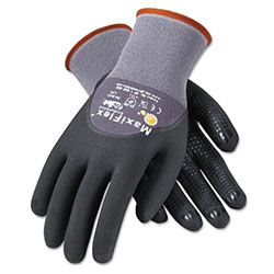 PIP MaxiFlex Endurance Gloves, Medium, Black/Gray, Palm, Finger and Knuckle Coated