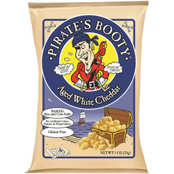 Pirate's Booty Rice and Corn Puffs, White Cheddar, 1 oz., 12/CT, Multi