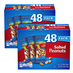 Planters® Salted Peanuts, 1 oz Pouch, 48/Box, 2 Boxes/Carton