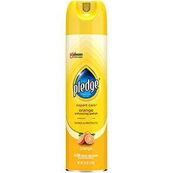 Pledge Expert Care Enhancing Polish - Spray - Orange Scent - 6 / Carton - Yellow