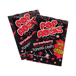 Pop Rocks Sugar Candy,Strawberry, 0.33 oz Pouches, 24/Pack