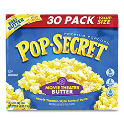 Pop Secret® Microwave Popcorn, Movie Theater Butter, 3 oz Bags, 30/Carton