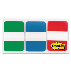 Post-it® 1 in Tabs, 1/5-Cut Tabs, Assorted Primary Colors, 1 in Wide, 66/Pack