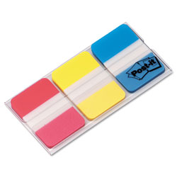 Post-it® 1 in Tabs, 1/5-Cut Tabs, Assorted Primary Colors, 1 in Wide, 66/Pack